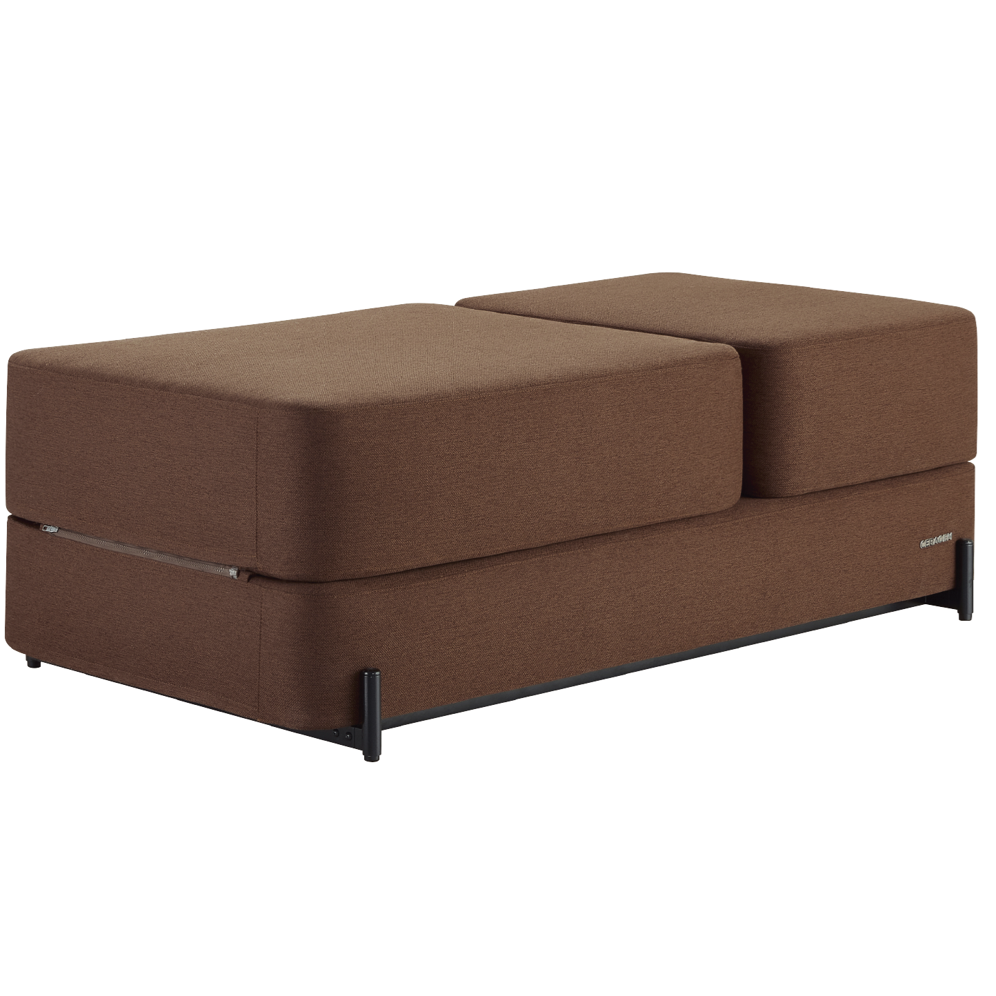 Ceragem S4 massage lounger in brown showing the modern, curved furniture design