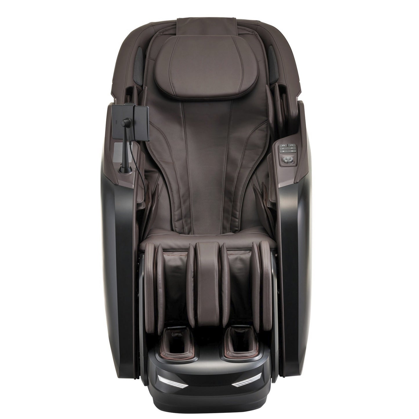 Brown massage chair on a white background
