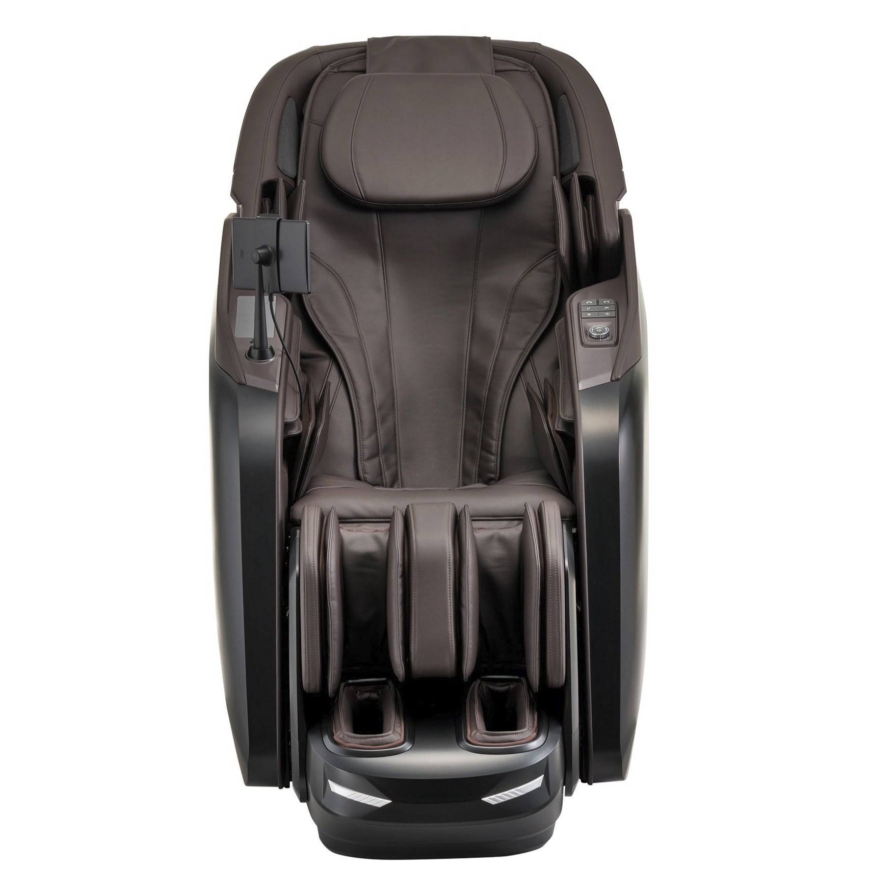 Brown massage chair on a white background