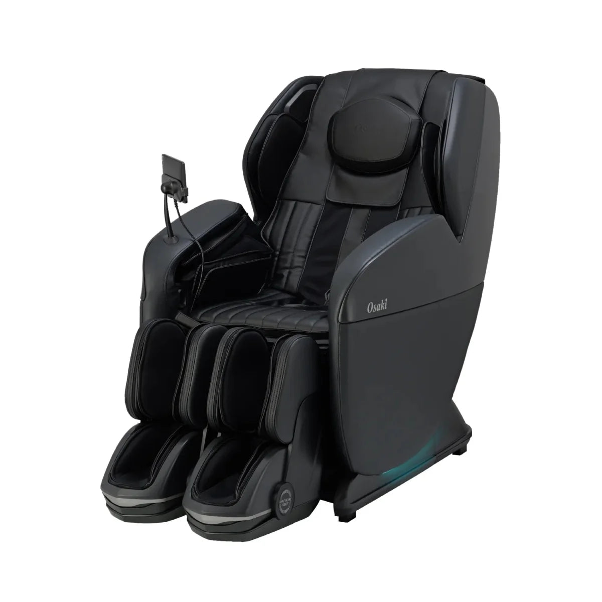 Osaki 4D Yoga Flex massage chair in Graphite showing the flexible track system and modern aesthetic