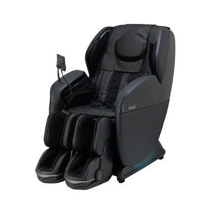 Osaki 4D Yoga Flex massage chair in Graphite showing the flexible track system and modern aesthetic