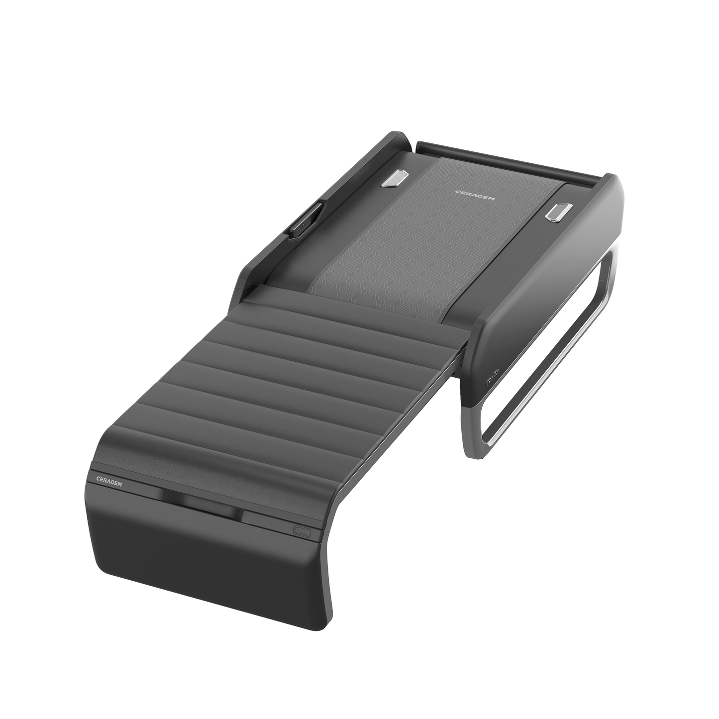 Ceragem Master V7 thermal massage bed in Black showing the full-length therapeutic surface