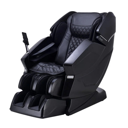 Osaki OS-3D Vito massage chair in Black showing the sleek synthetic leather finish and integrated voice control